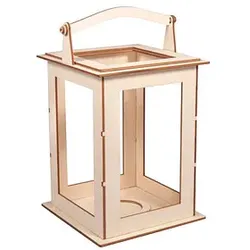 Rayher Holzbausatz Laterne Basic natur