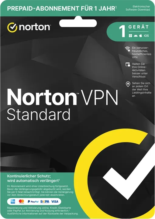 Norton VPN Standard, 1 Gerät, 1 Jahr