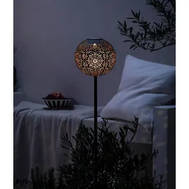 Dehner Solarleuchte Kunststoff/Metall Ø18/H88 cm 1 Stück schwarz