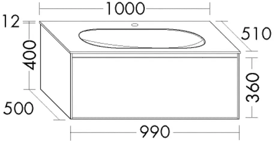 Burgbad Glas Waschtisch-Set rc40 Solitaire Matt Salbeigrau Matt/Schwarz Matt, SGAP100F5963A0127 SGAP100F5963A0127