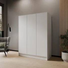 WFL GROUP Drehtürenschrank Mono Grifflos 150 x 200 x 51 cm Weiß