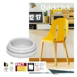QuickClick WAGNER QuickClick® Kunststoffgleiter Möbelgleiter Stuhlgleiter Ersatz - 8er-Set Ersatzgleiter austauschbar ersetzbar - Kunststoff HYPER - Durchmesser Ø 20 mm - für Basis Ø 20 mm -Made in DE - 15792800