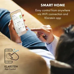 Klarstein Kraftwerk Smart 10K Klimaanlage 3-in-1 10000 BTU App-Steuerung  Fernbedienung Mittelblau