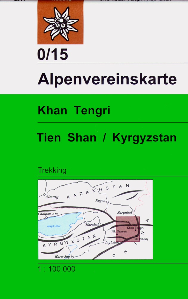 Khan Tengri  Tien Shan / Kyrgyzstan  Karte (im Sinne von Landkarte)