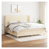 vidaXL Boxspringbett 200 x 200 cm Creme