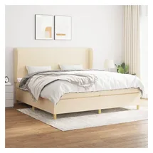 vidaXL Boxspringbett 200 x 200 cm Creme