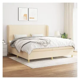 vidaXL Boxspringbett 200 x 200 cm Creme