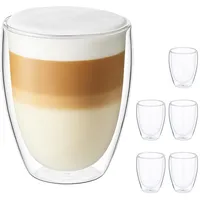 Relaxdays Latte Macchiato Glas 0,35 l 6-tlg.