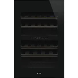 Smeg CVI040BE Einbau Weinlagerschrank 88 cm - 2 Temperaturzonen - Schwarzglas