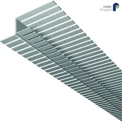 Rutec Projekt Trockenbauprofil Flex TPF48/15, für LED Strips bis 1.4cm Breite, Zinkblech, 200cm RUP-PFG355