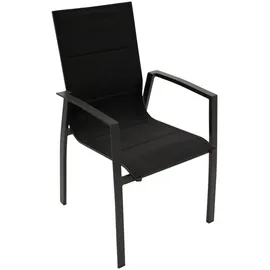 DEGAMO FARO Stapelsessel 56 x 65 x 96 cm grau/schwarz 4 St.