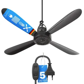 BestLivings 40 cm Deckenventilator Schwarz