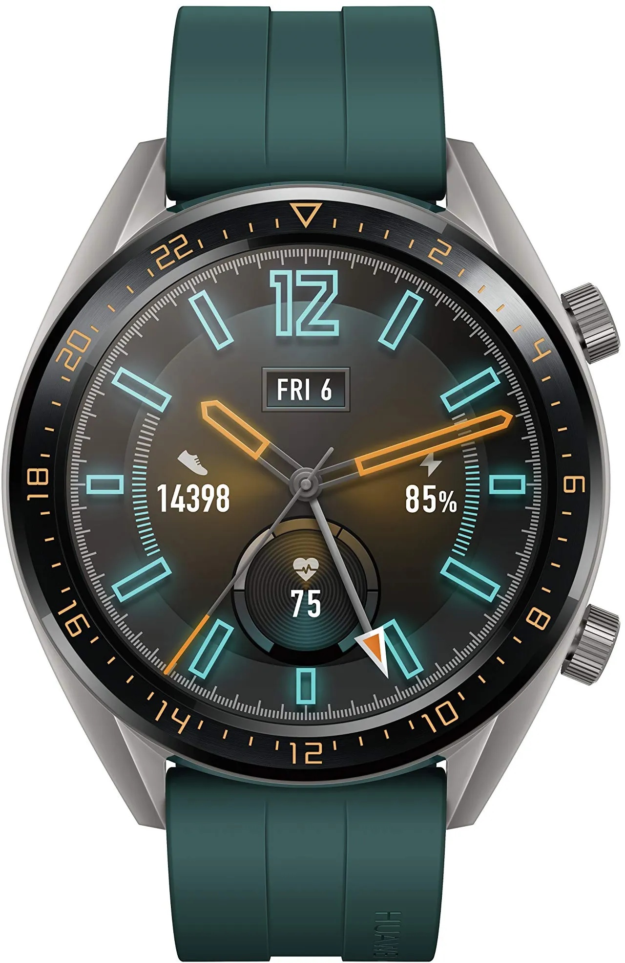 HUAWEI Watch GT Active Smartwatch (46 mm Amoled Touchscreen, GPS, Fitness Tracker, Herzfrequenzmessung, 5 ATM wasserdicht) Orange