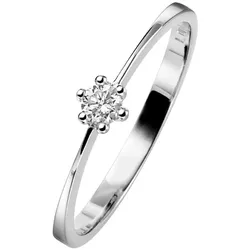 trendor 532449 Damen Diamantring 585 Weißgold für Verlobung und Heiratsantrag, 58/18,5