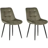 Beliani Esszimmerstuhl 2er Set MELROSE