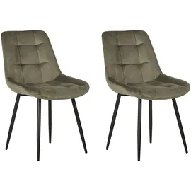 Beliani Esszimmerstuhl 2er Set MELROSE