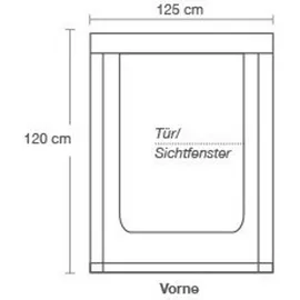 HOMEbox Wachstumszelt 125 x 65 x 120 cm Beige