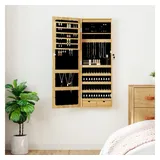 vidaXL Schmuckschrank mit Spiegel und LED-Beleuchtung