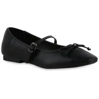 VAN HILL Damen Riemchenballerinas Flach Schleifen Klassisch Schuhe 217388