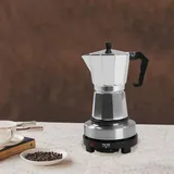 Elektrische Espressomaschine 500W Elektrische Mini Single Hot Plate Espresso Herd 6/3 Tassen Espresso Maker mit Heizplatte Mokkakanne mit Elektrische Heizplatte Esspressokaffeemaschine Klein (300ml)
