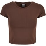 URBAN CLASSICS Damen TB2754-Ladies Stretch Jersey Cropped Tee T-Shirt, Brown, XL