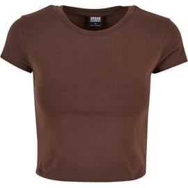 URBAN CLASSICS Damen TB2754-Ladies Stretch Jersey Cropped Tee T-Shirt, Brown, XL