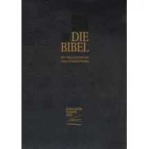 Christliche Literaturverbreitung Schlachter 2000 Bibel - Standardausgabe (Kalbsleder, Goldschnitt, mit Reißverschluss, schwarz):