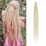 Dreadlocks Extensions Thin 0.6cm 10 Strähnen 24 Zoll Handgemachtes Weiches Reggae-Haar Hip-Hop-Stil Synthetische Horror-Verlängerung Lange Häkelhippie-Horrorsperre Haar(SE 10 Strands, 613)