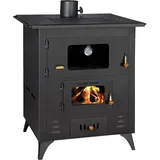 Kaminofen PRITY FR mit großem Backofen - 13,9 kW - Hoher Wirkungsgrad A Nennl...