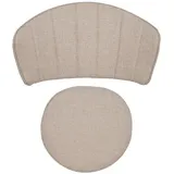 Sitz- und Rückenpolster (Set) für Vipp 710 Lagrasse Armlehnstuhl Vipp sand beige, Designer Vipp Design, 46/69x4/4x43/36 cm