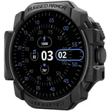 SPIGEN Rugged Armor Hülle Kompatibel mit Google Pixel Watch 3 41mm (2024) / 2 (2023) / 1 (2022) - Matt Schwarz
