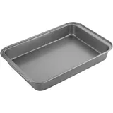 Chef Aid Antihaft-Backblech mit Hohem Rand aus Karbonstahl 36.5 x 24.3 x 5 cm Ofenfest, Spülmaschinengeeignet, Robust und Leicht zu Reinigen Grau