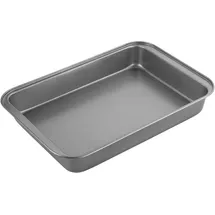 Chef Aid Antihaft-Backblech mit Hohem Rand aus Karbonstahl 36.5 x 24.3 x 5 cm Ofenfest, Spülmaschinengeeignet, Robust und Leicht zu Reinigen Grau