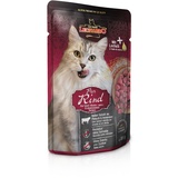 LEONARDO 16x 85g Finest Selection: Rind pur Leonardo Nassfutter für Katzen