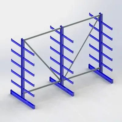 KR System ATLAS ST DS 3 Ständer RAL 5010 2000x500x2700 Tiefe/Seite 500