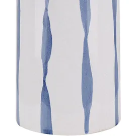 Beliani Blumenvase Assus Steinzeug 22 cm Weiß