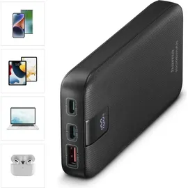 Hama PD 10 10000mAh, Ausgänge: 2x USB-C, USB-A, Schnellladen, Anth. (00201718) -