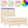 vidaXL Boxspringbett 140 x 200 cm Creme