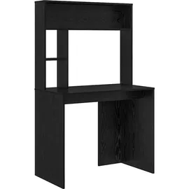 vidaXL Schreibtisch mit Regal Schwarz Eichen-Optik 91 x 50 x 149 cm