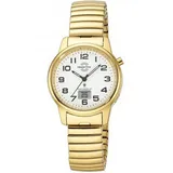 Master Time MTLA-10947-12Z Damen-Funkuhr Daily Zugband Goldfarben
