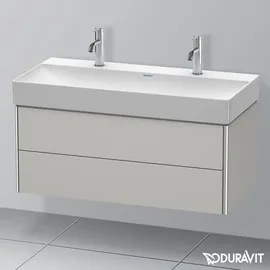 Duravit XSquare Waschtischunterschrank, 2 Schubkästen, Betongrau matt