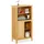 Relaxdays Badezimmerschrank LAMELL Bambus, HBT: ca. 92 x 25 cm, Badschrank mit Türen in Lamellen-Optik, natur,