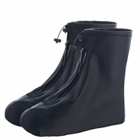ASYKNM wasserdichte Überschuhe Regenüberschuhe Wasserdicht Herren Damen rutschfeste Wiederverwendbare Schwarz Wasserdichter Schuhüberzug Regenschutz Schuhe für Regen Schneetag Schlammige Straßen (XL)