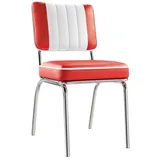 2er-Set Dinerstuhl | Leder | Rot | American Diner Stuhl, American Stuhl