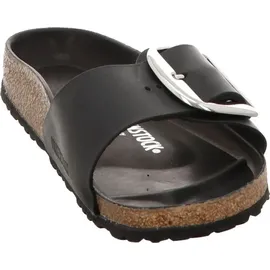 Birkenstock Madrid Big Buckle Nubukleder geölt schmal schwarz 35