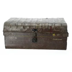 Raw Materials Vintage Reisekoffer alt Aufbewahrungskiste Unikat braun