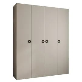 abiks möbel Drehtürenschrank COMO 200 x 245,5 x 40 cm Schwarz