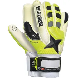 DERBYSTAR Herren Handschuhe APS Defender Themis, Weiß/Gelb/Schwarz, 8,5