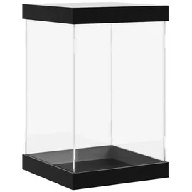 vidaXL Vitrine Transparent 14 x 14 x 22 cm Schwarz
