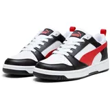 Puma Rebound V6 Lo Jr Sneaker, White For All Time red/PUMA Black, 37.5 EU